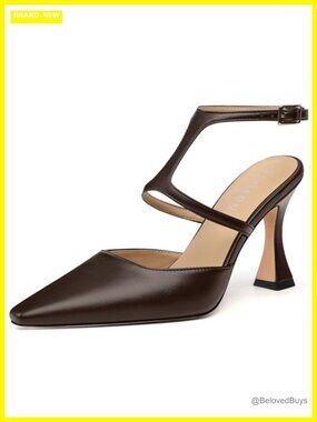 Slingback Heels Women High Heels Adjustable Ankle Strap Pointed Toe Stiletto
